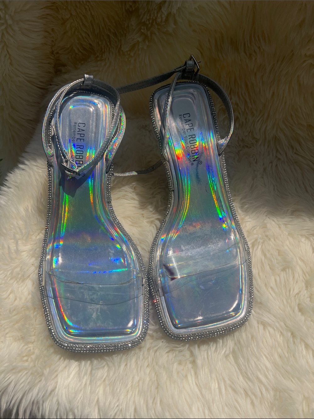 Cape Robbin  Clear Strap Heels